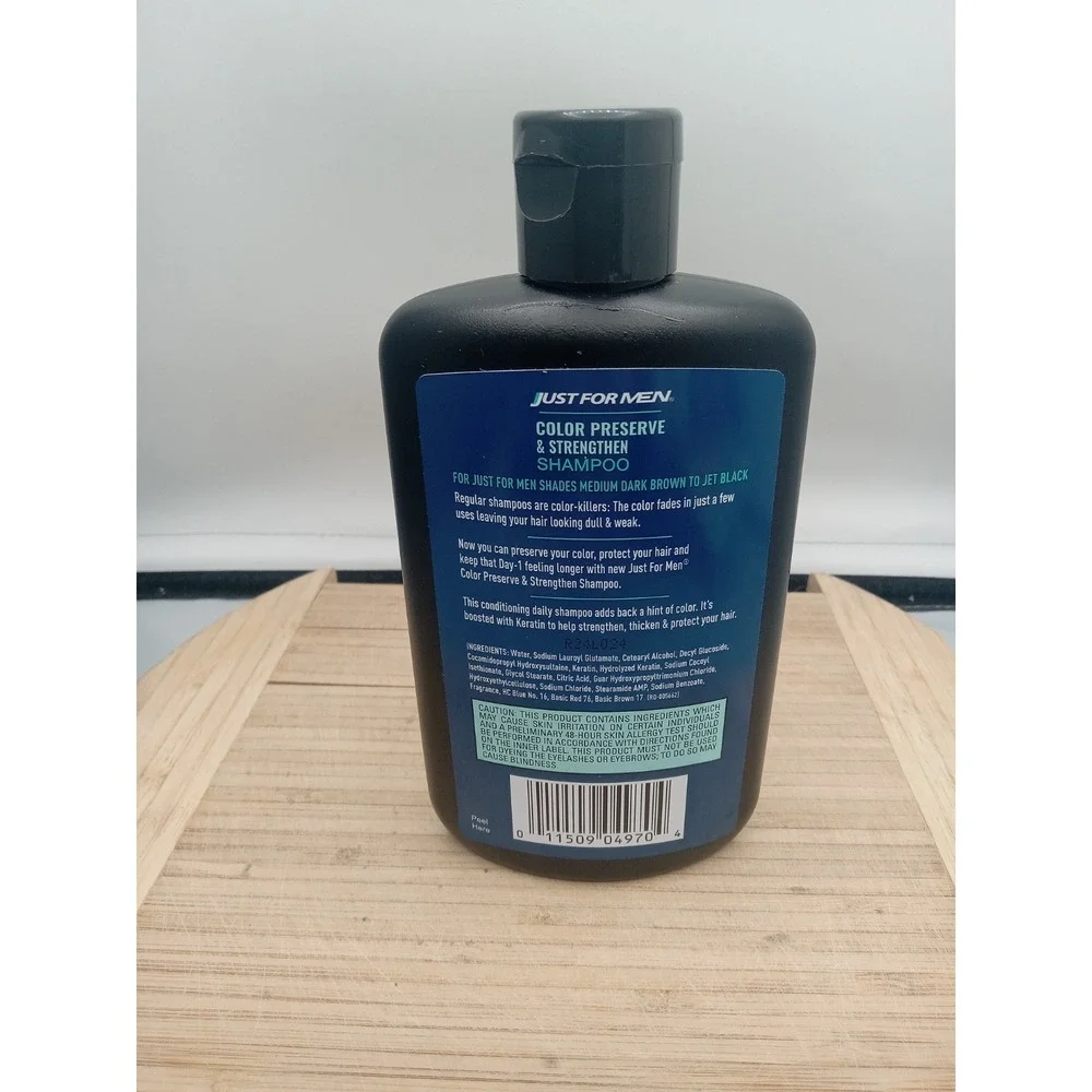Just For Men Color Preserve & Strengthen Shampoo - 8 oz, Dark Shades-Free Ship